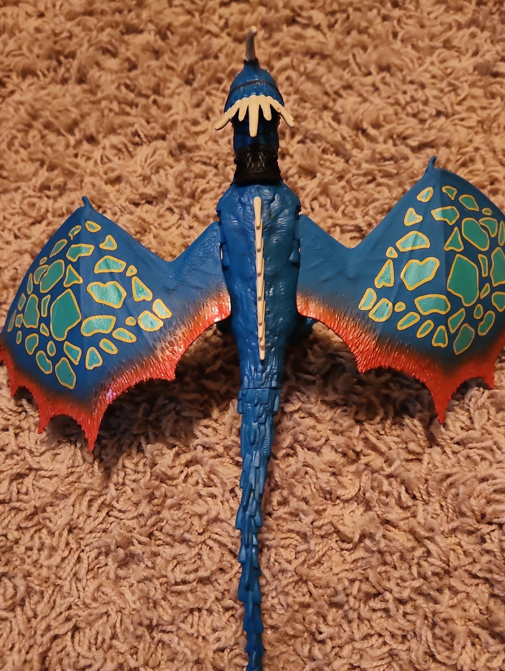 How To Train Your Dragon Deadly Nadder Blue Dragon Figure with Teal & Orange